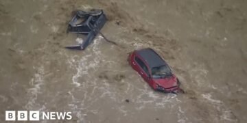 Aerial Footage Reveals Cars Swept Away by Flash Floods in Australia