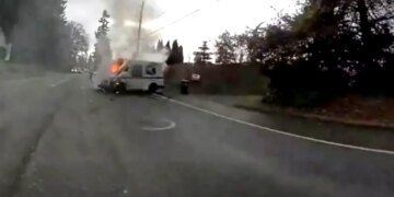 Deputy Rescues Mail Truck Driver from Fiery Crash in Washington State