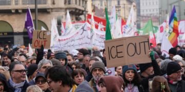 Hundreds Rally in Milan to Oppose ICE Involvement in Winter Olympics