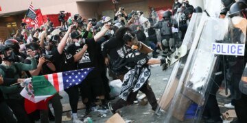 Los Angeles Police Detain Violent Agitators Following Downtown Protests