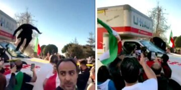 Protesters Confront U-Haul at Iran Demonstration in LA: Video Coverage