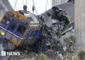 Residents recount chaos as crane collapses onto moving train