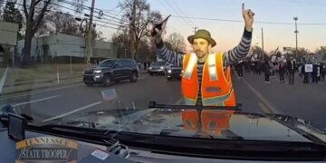 Tennessee Trooper Dashcam Reveals Memphis Protester Simulating Injury