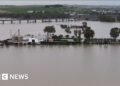Aerial Footage Reveals Severe Flooding in Spanish Cities After Storms